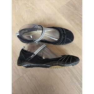 Jambu Alley Leather Mesh Mary Jane Strappy Casual Comfort Flats Women Size 8
